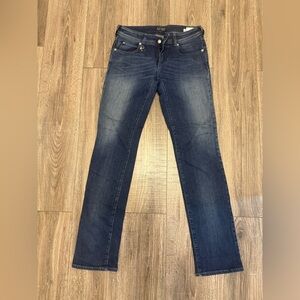 Armani Jeans Women’s Med Wash Straight Jeans Size 27 With Charms